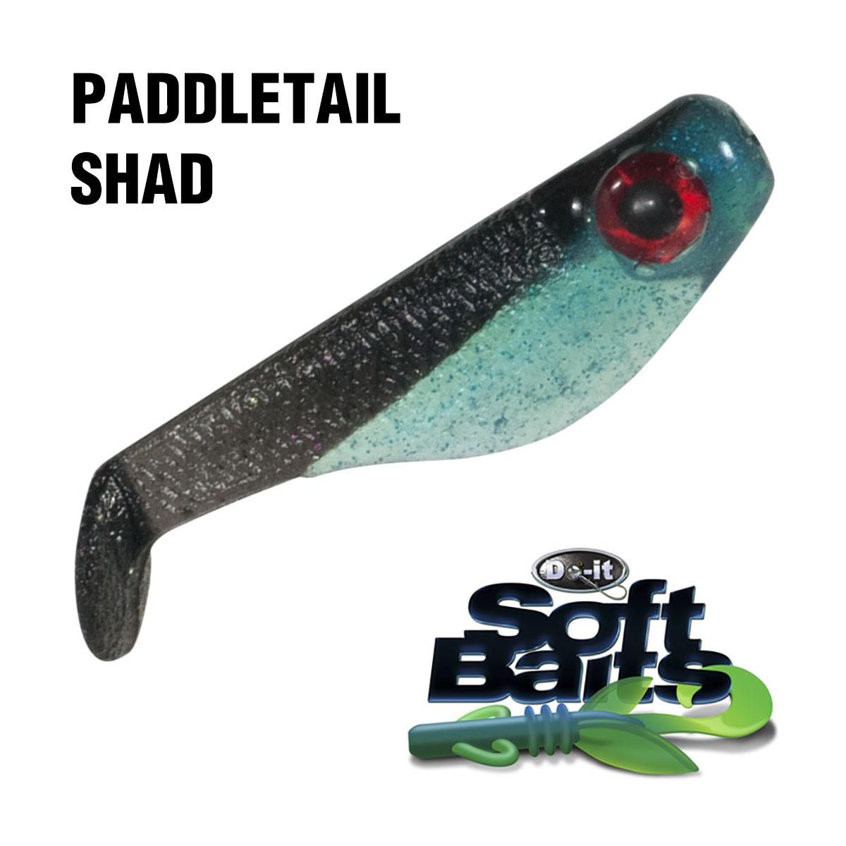 DOIT ESSENTIAL SERIES SOFT BAIT MOLDS PADDLETAIL SHAD, Soft Plastic